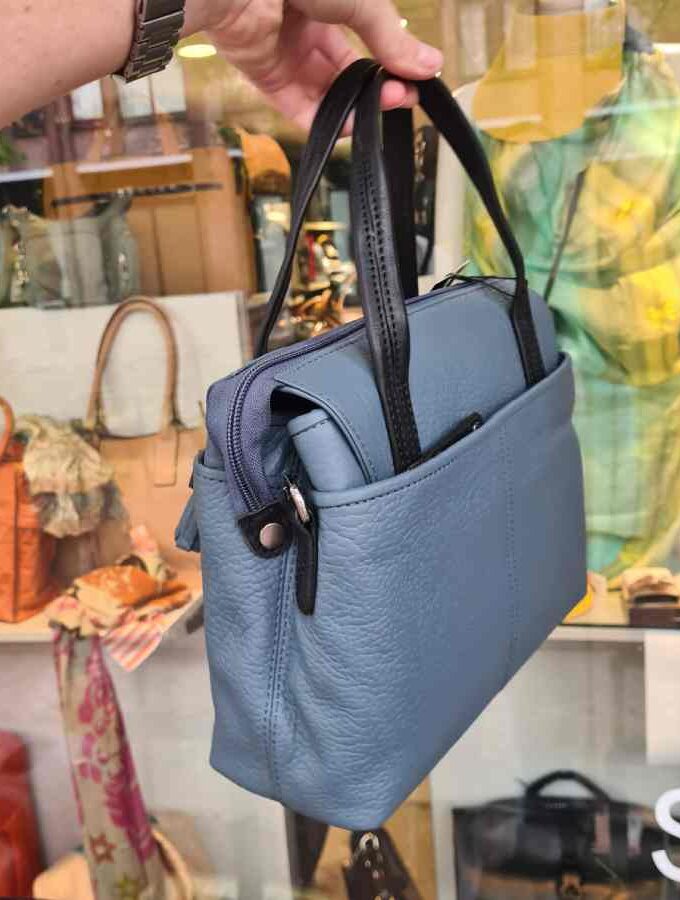 Berba Chamonix handtas Atlantic blauw