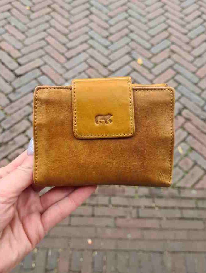Gele portemonnee dames RFID Beardesign
