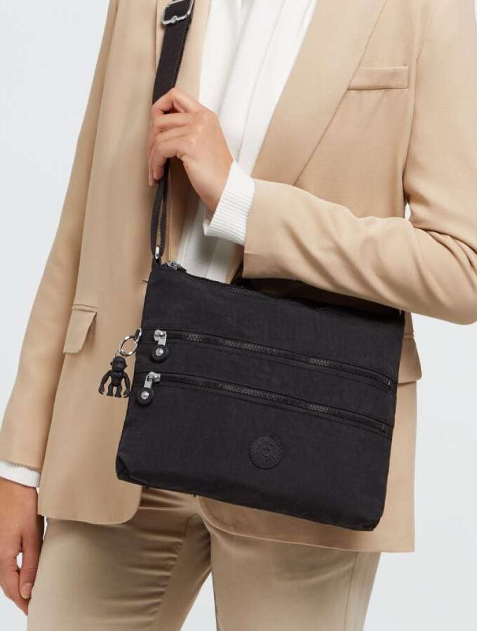 Kipling ALVAR dubbele rits Black Noir