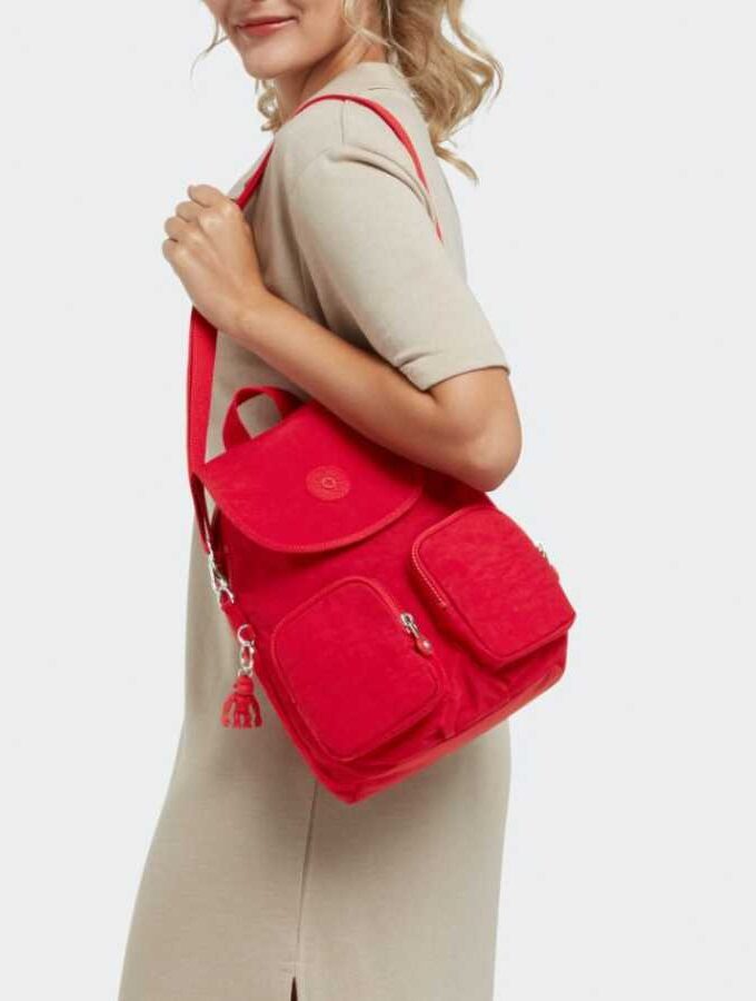 Kipling Firefly Up Red Rouge rugzak