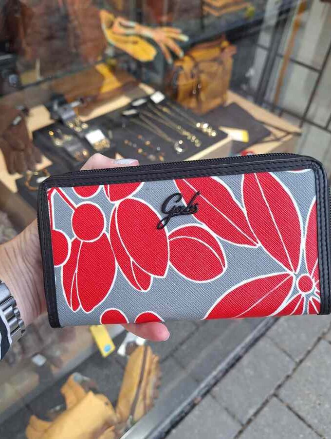 Gabs portemonnee met rode bloemen