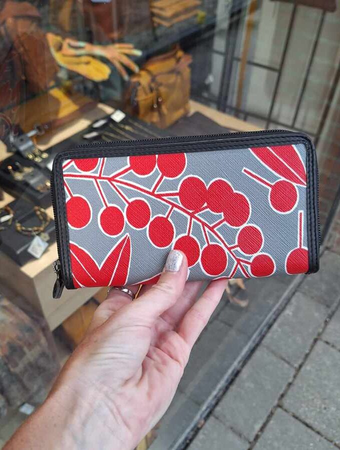 Gabs portemonnee met rode bloemen