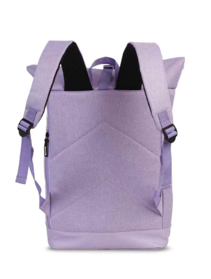 Rolltop rugzak paars met laptopvak