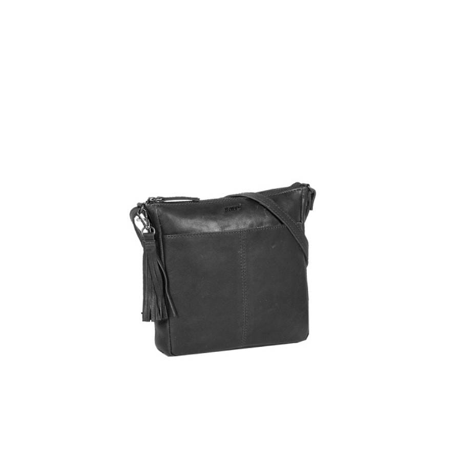 Vierkant leren schoudertas