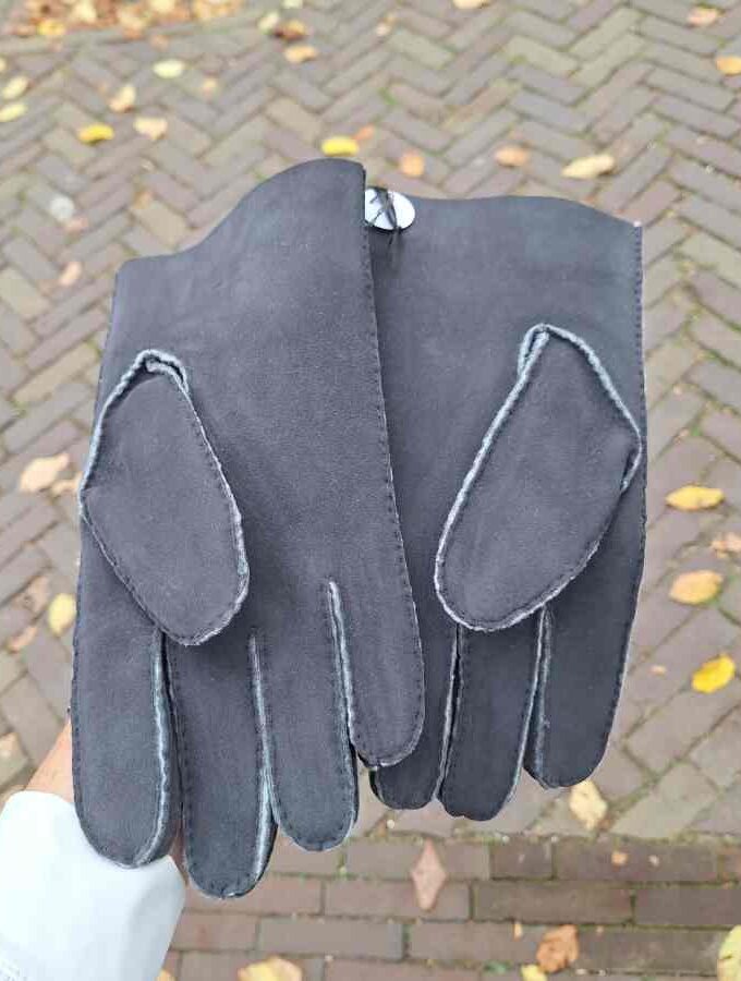 Handschoen heren wol gevoerd lammy zwart