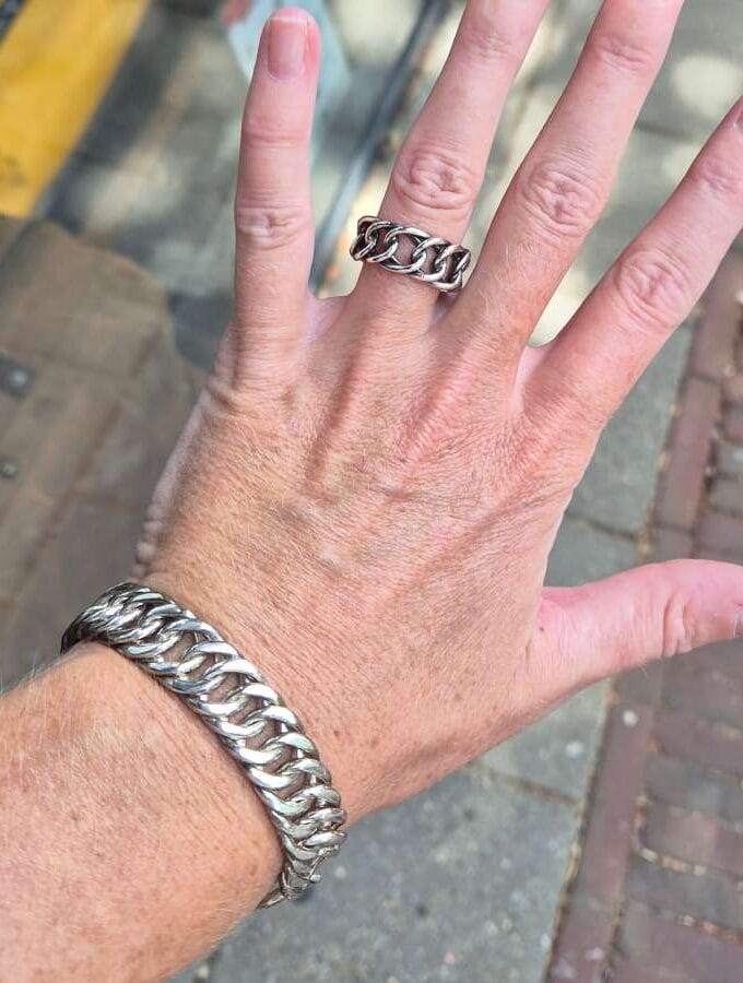 armband echt zilver schakels