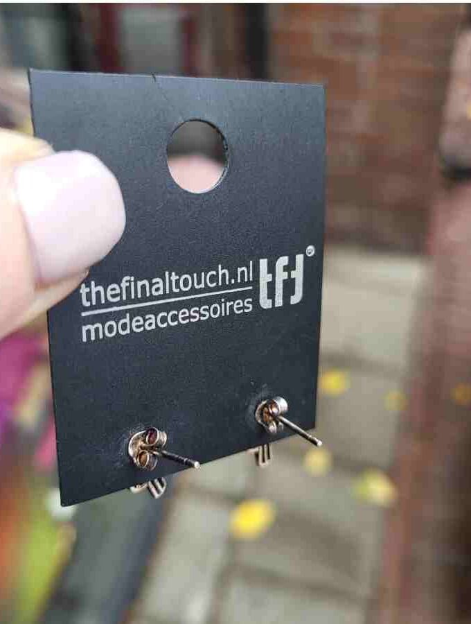 zilver oorbellen cactus