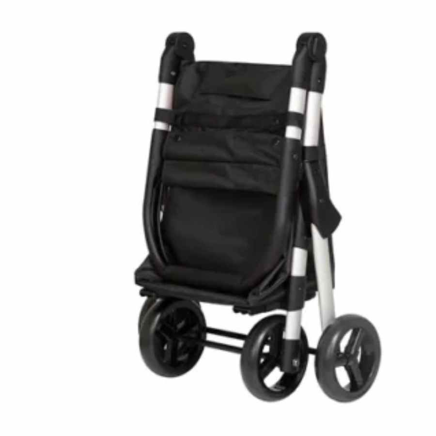 Boodschappenwagen vier wielen zwart - Afbeelding 2